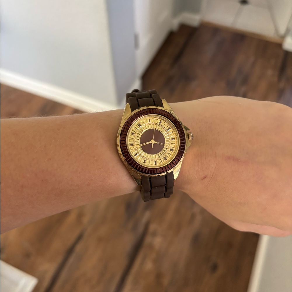 Gold and Brown Watch
